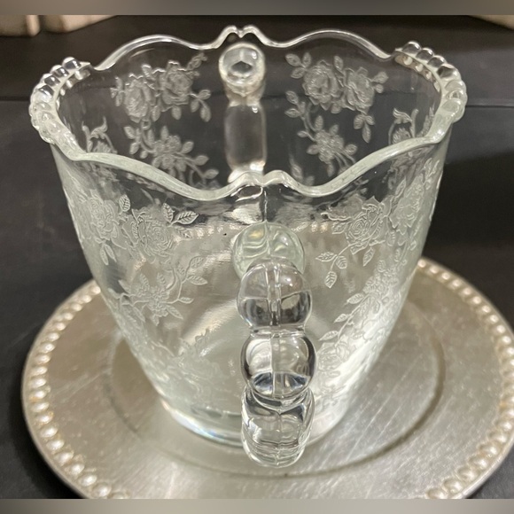 Vintage TIFFIN-FRANCISCAN June Night Etched Open Sugar Bowl - Picture 3 of 8